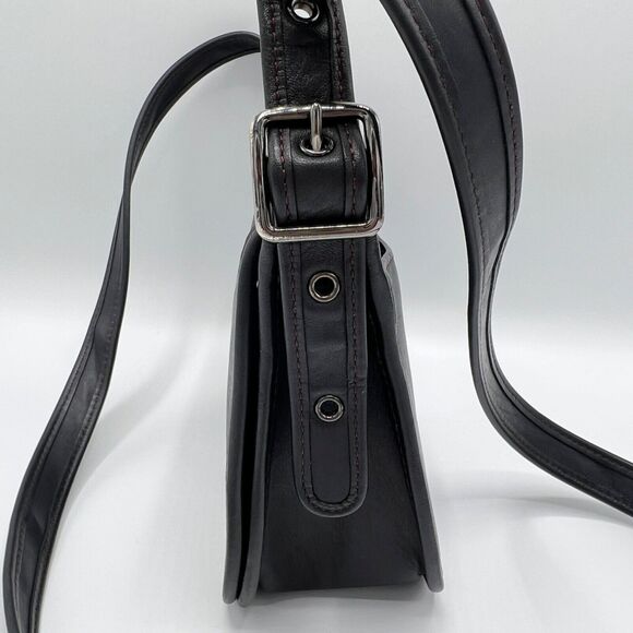 Coach Saddle 18 Mini Crossbody Shoulder Bag Black Glovetanned Leather No 57731 - Picture 5 of 15